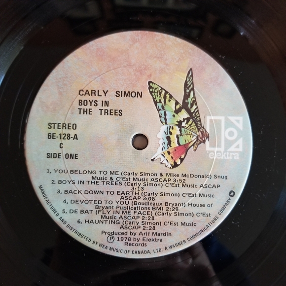 Carly Simon 'Boys in the Trees' Album Vinyl LP Record ⏺3/$40+Free Shipping!🚚 - Picture 5 of 10